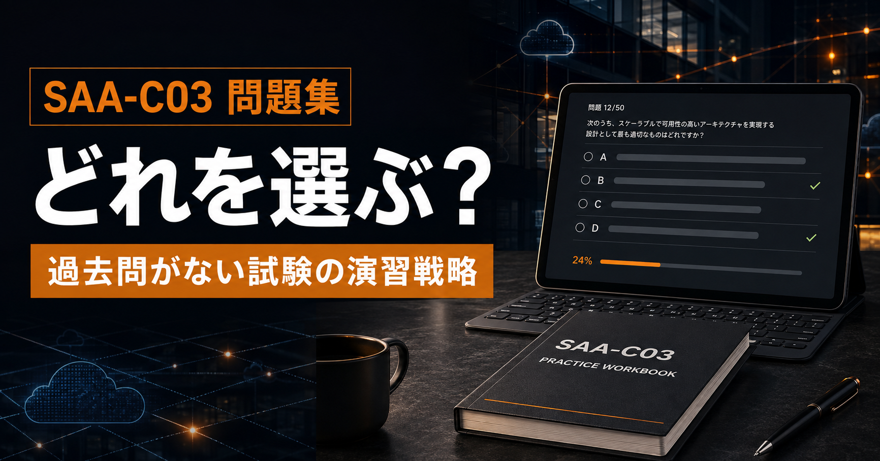 AWS SAA-C03の問題集はどう選ぶ？過去問がない試験を突破する演習対策